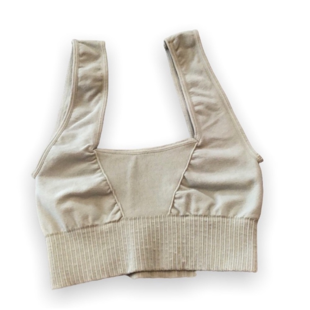 Free People Square Neck Good Karma Bra in Pale Green Size XS/S